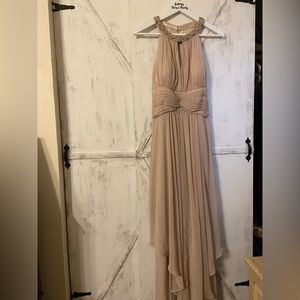 ELIZA J Embellished  Chiffon Dress Blush Color Size 10